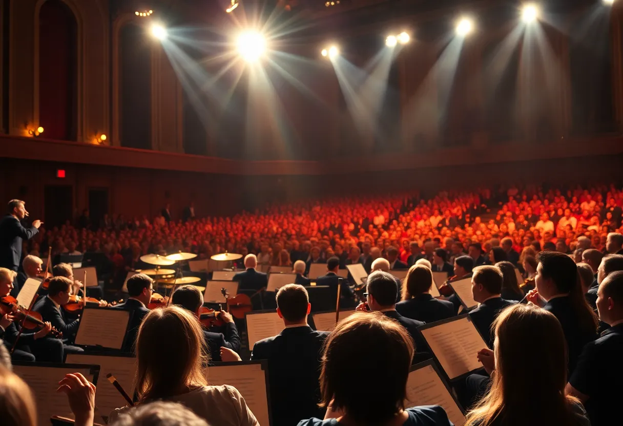 Orchestra performing Brahms Requiem