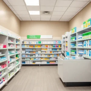 Interior of Care New England pharmacy with accessible features