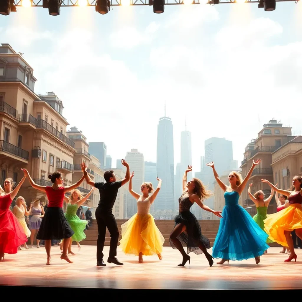 A performance scene from the national tour of CHICAGO.