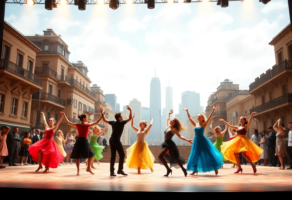 A performance scene from the national tour of CHICAGO.