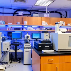 Modern laboratory setup with advanced equipment