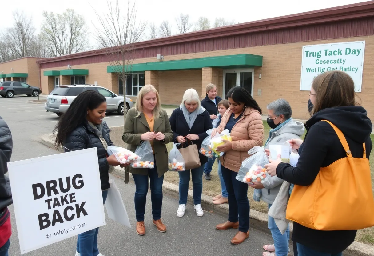 Residents participating in Providence's Drug Take-Back Day