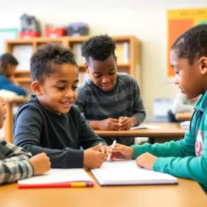 Students and teachers engaging in a modern classroom in Providence