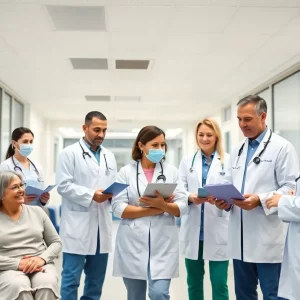 Healthcare team discussing care strategies