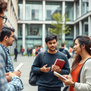 Students collaborating at Brown University Watson School of International and Public Affairs