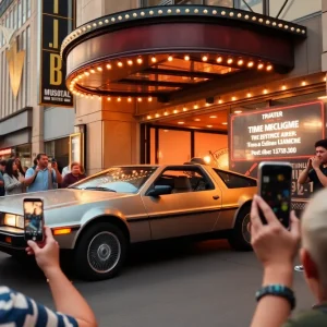 DeLorean Time Machine at PPAC for BACK TO THE FUTURE: The Musical