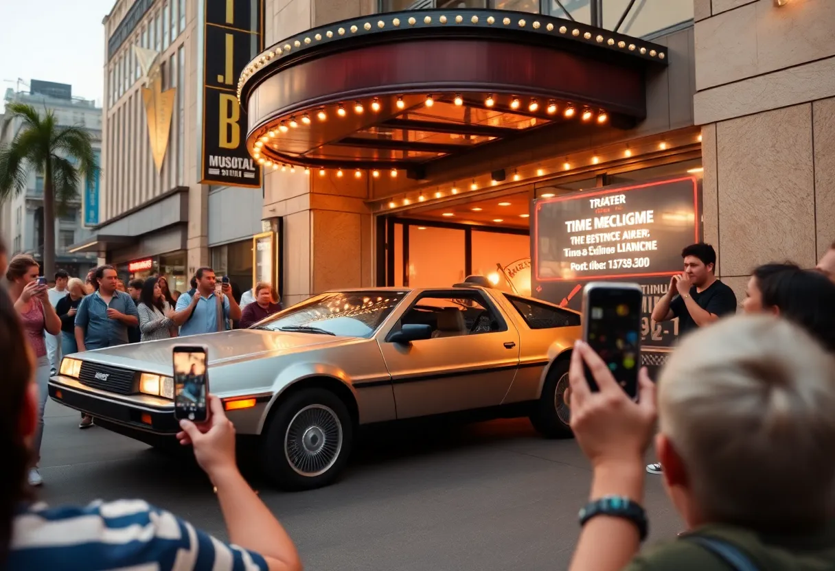 DeLorean Time Machine at PPAC for BACK TO THE FUTURE: The Musical