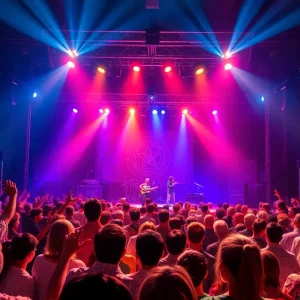 Audience enjoying a concert performance