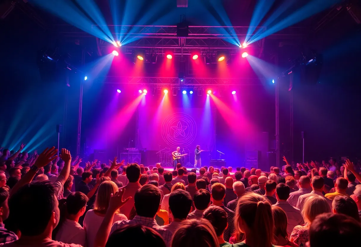 Audience enjoying a concert performance