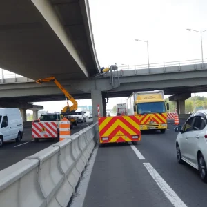 Bridge repair work on Interstate-495 in Wrentham and Seekonk