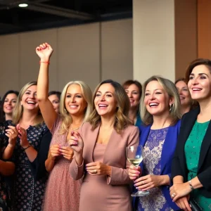 Women celebrating at the Business Women Awards