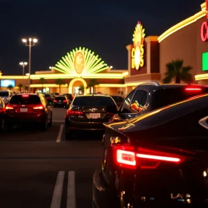 Parking lot of a casino with an emphasis on child safety and supervision