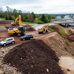 Construction site in Providence with contaminated soil