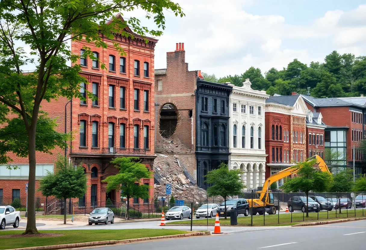 Demolition of historic buildings in Cranston, R.I.