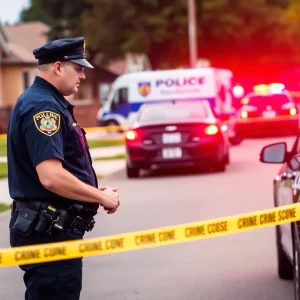 Cranston police officer during a drug raid in a neighborhood