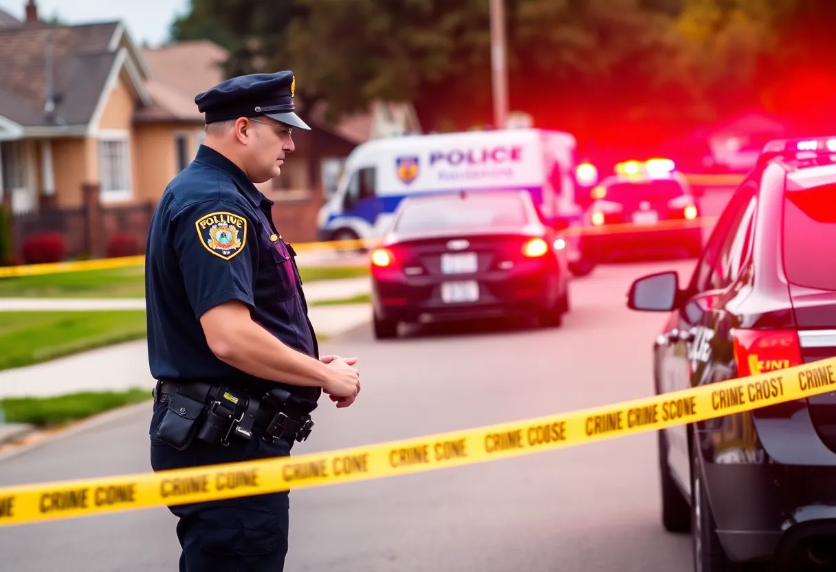 Cranston police officer during a drug raid in a neighborhood