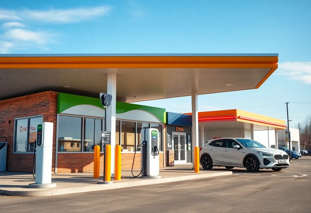 Exterior view of a Cumberland Farms convenience store