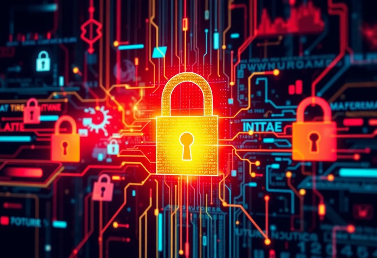 An abstract image symbolizing cybersecurity threats