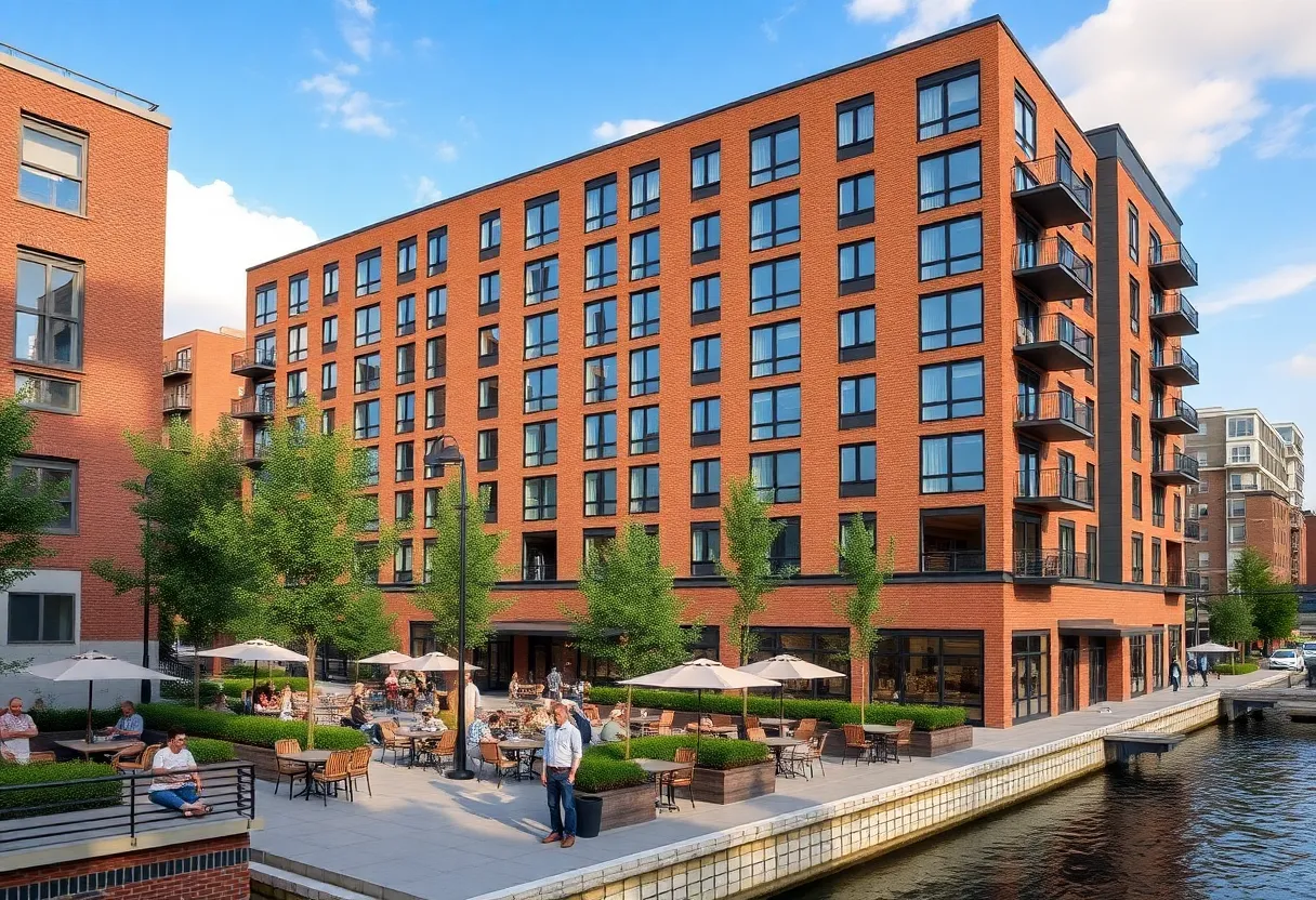 Rendering of the Dyer Wharf development project in Providence