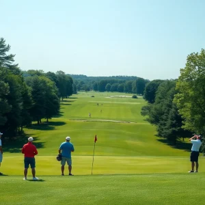 Participants enjoying the Rhodes Island Golf Classic.