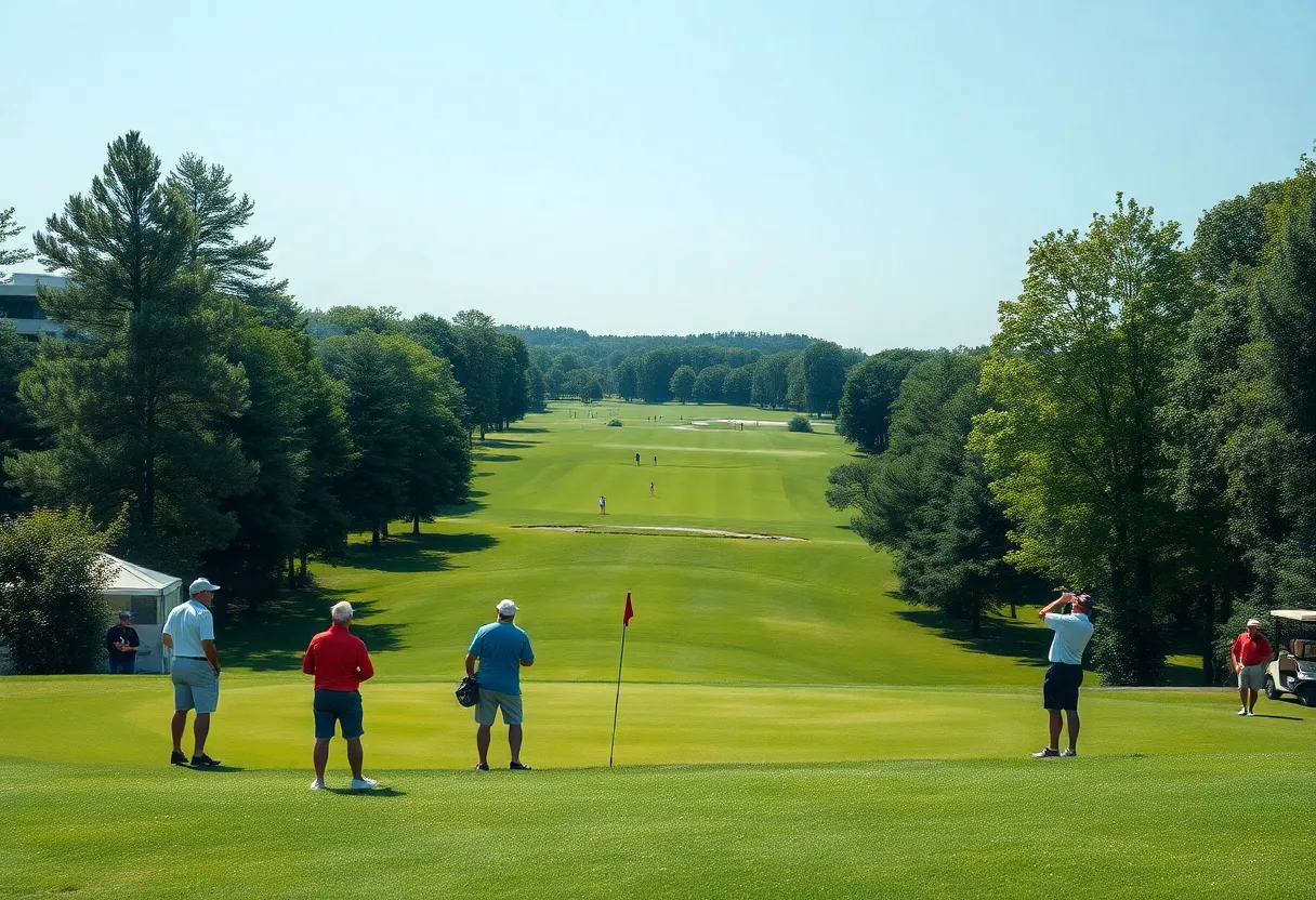 Participants enjoying the Rhodes Island Golf Classic.