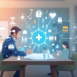 Visual representation of an improved healthcare system with community support.