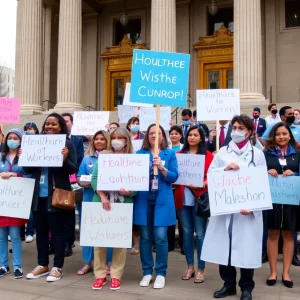Health workers rallying for better healthcare access in Rhode Island
