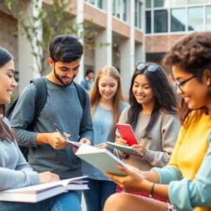 Students studying at JWU campus
