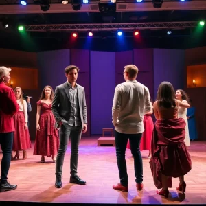 Scene from Teatro ECAS' adaptation of La Dama Boba