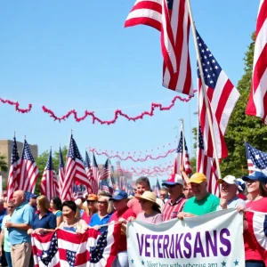 Participants in the North Providence Memorial Day Parade honoring veterans.