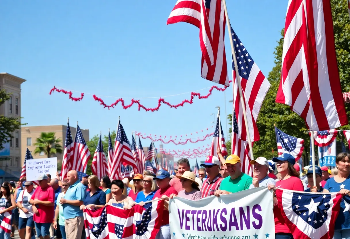 Participants in the North Providence Memorial Day Parade honoring veterans.