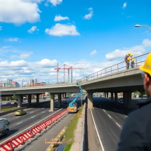 Construction of Broad Street and Eddy Street bridges in Providence