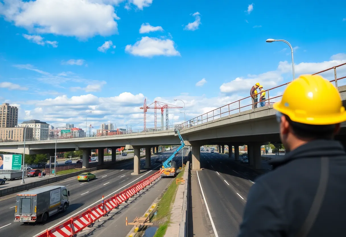 Construction of Broad Street and Eddy Street bridges in Providence