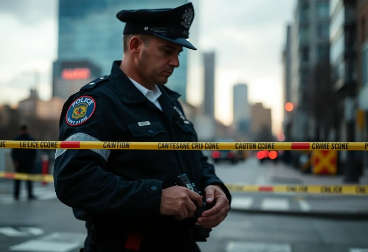 Police investigating a crime scene in Providence
