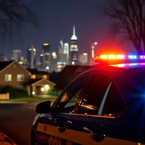 Police car responding to an incident in Providence