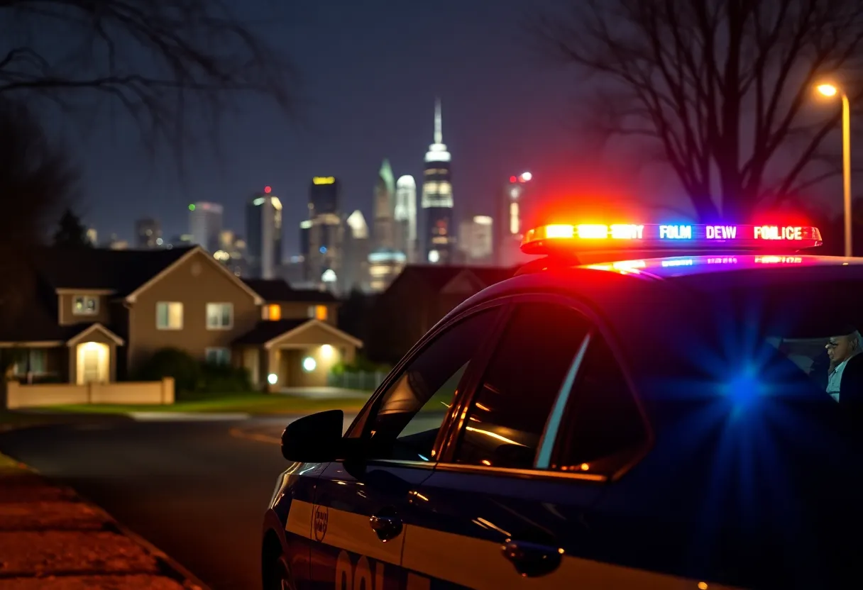 Police car responding to an incident in Providence