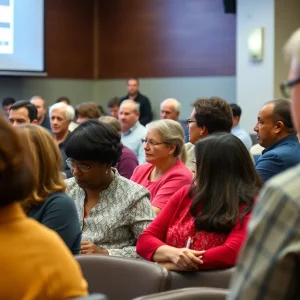 Residents gathered at a public hearing discussing the proposed Providence budget