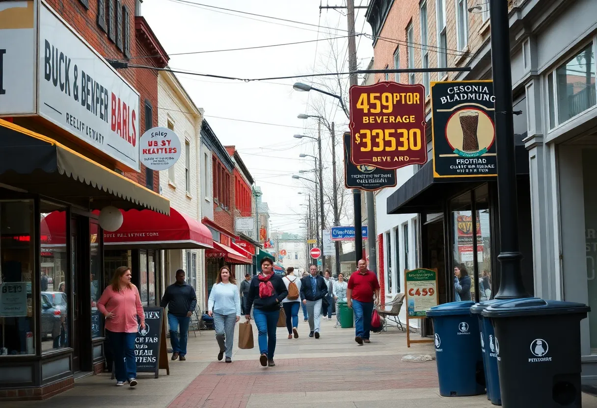 Local businesses in Rhode Island discussing bottle deposit legislation.