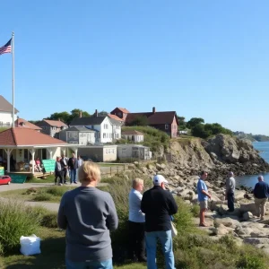 A scenic view of Rhode Island's coastline showcasing local culture and community spirit.