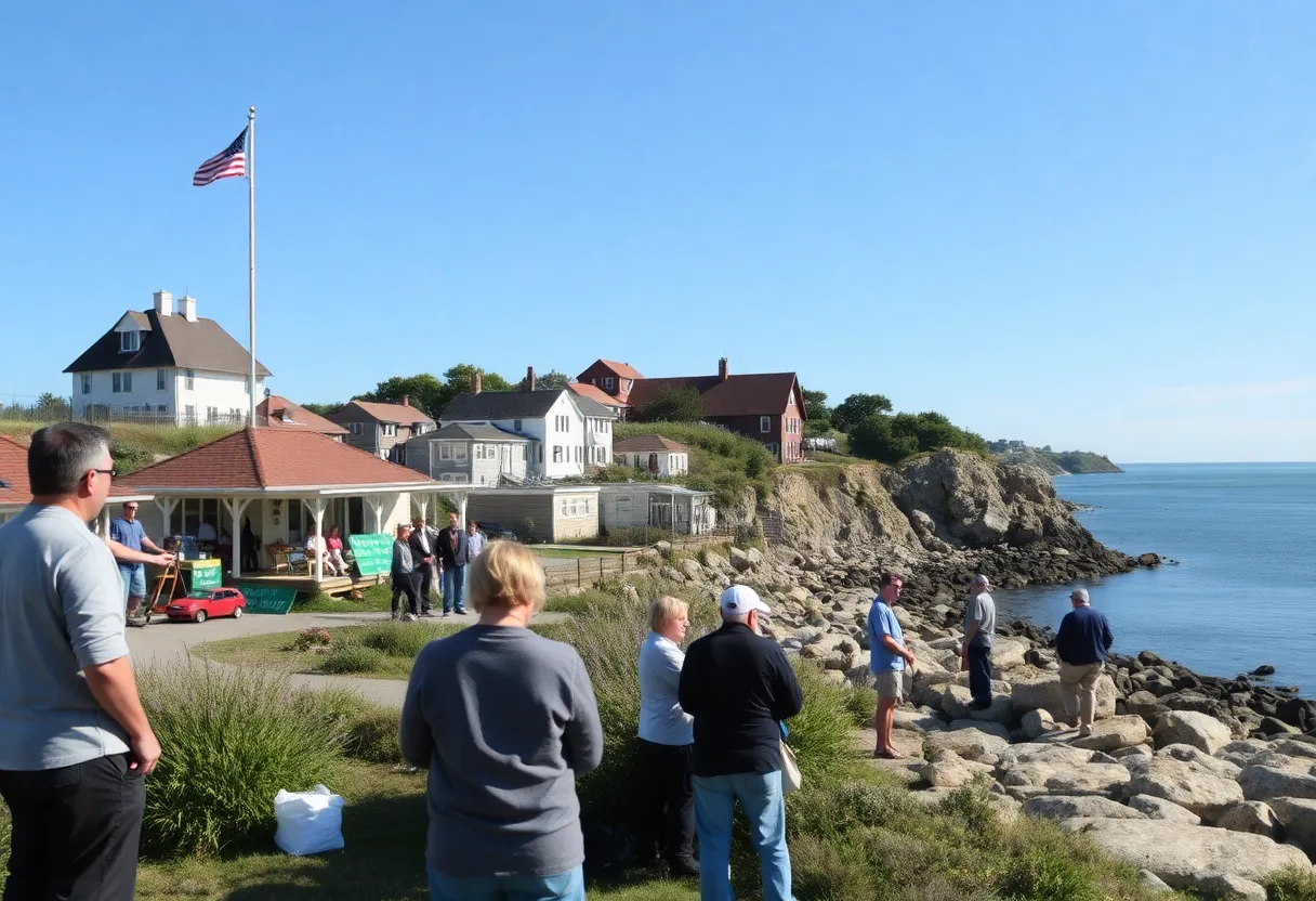 A scenic view of Rhode Island's coastline showcasing local culture and community spirit.