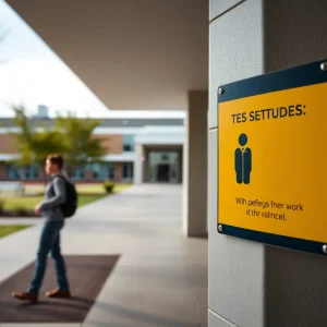 Rhode Island College campus emphasizes privacy and security.