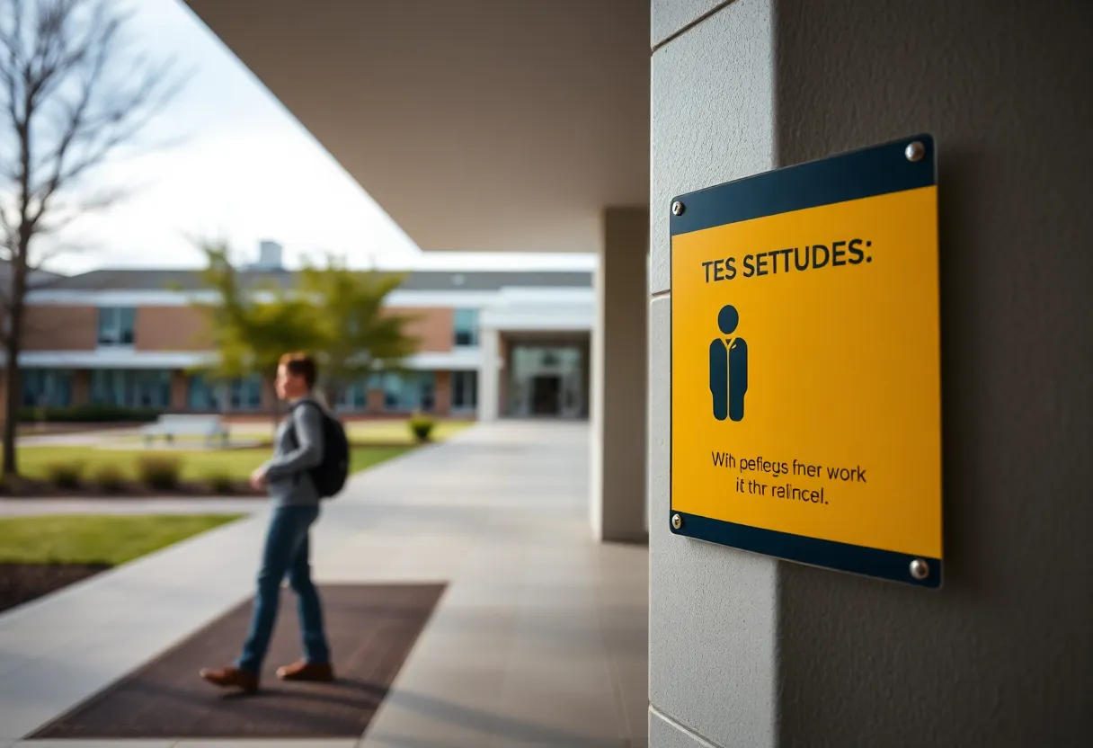 Rhode Island College campus emphasizes privacy and security.