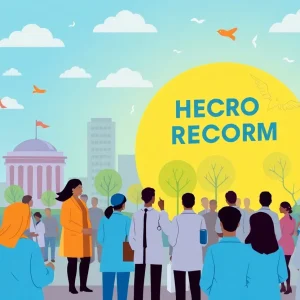 Illustration of health care reform efforts in Rhode Island