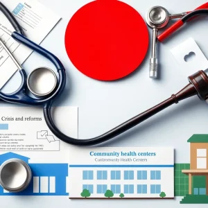 Illustration depicting the urgent reforms needed in Rhode Island's healthcare system.