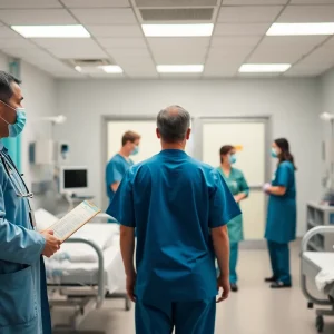 Healthcare professionals in a hospital