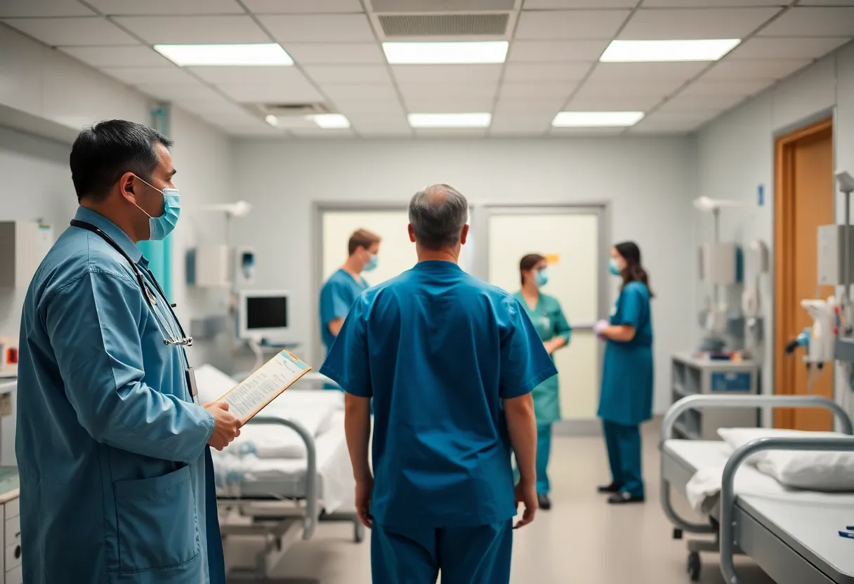 Healthcare professionals in a hospital