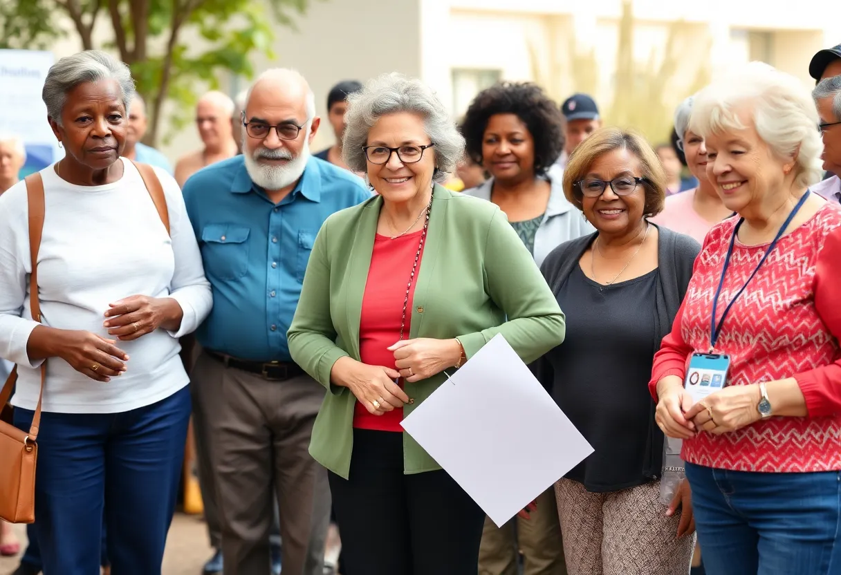 Older adults engaging in health workshops and activities.