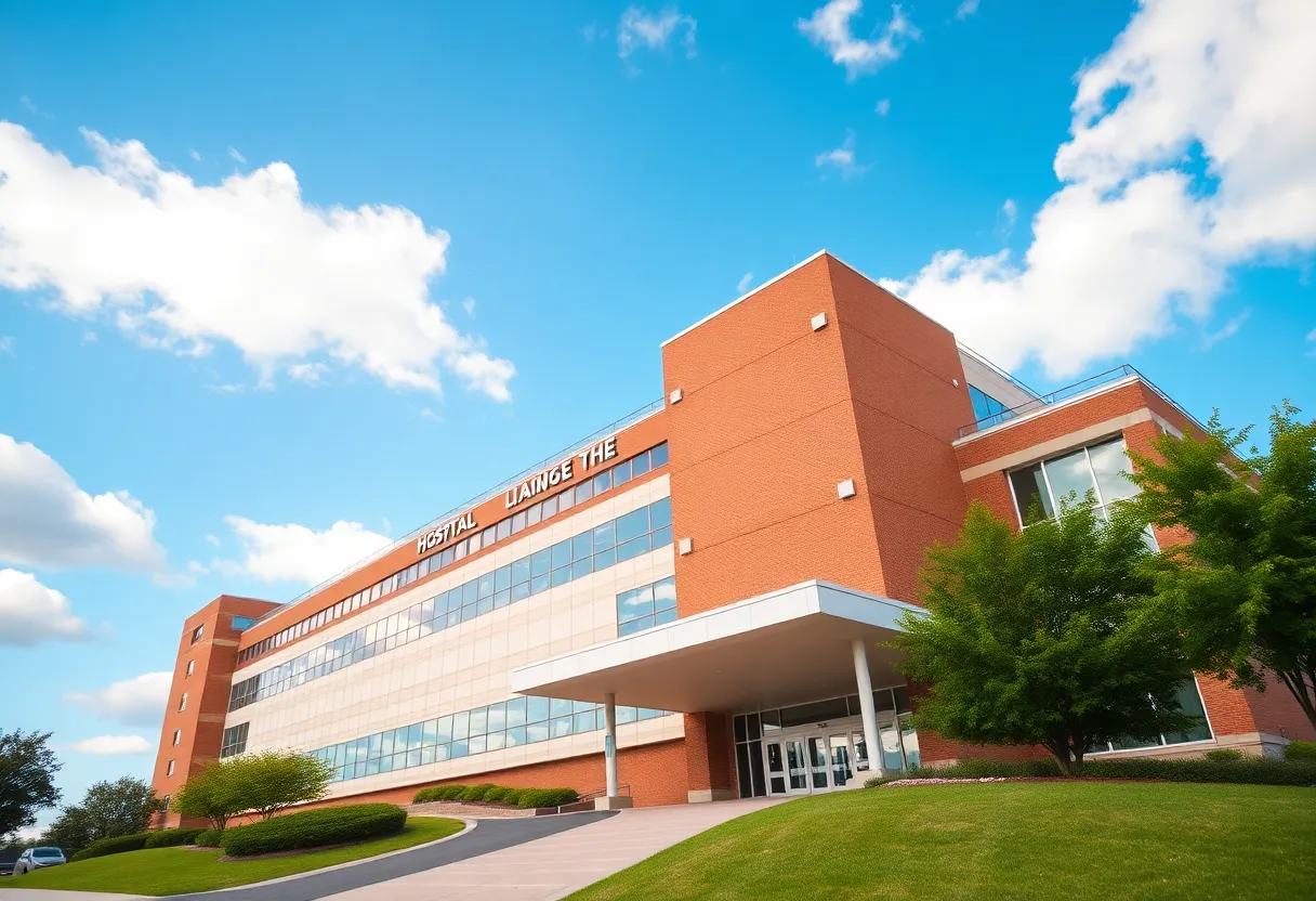 A view of a Rhode Island hospital demonstrating modern healthcare facilities.