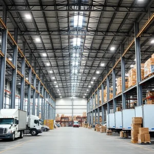 Modern industrial warehouse in Rhode Island