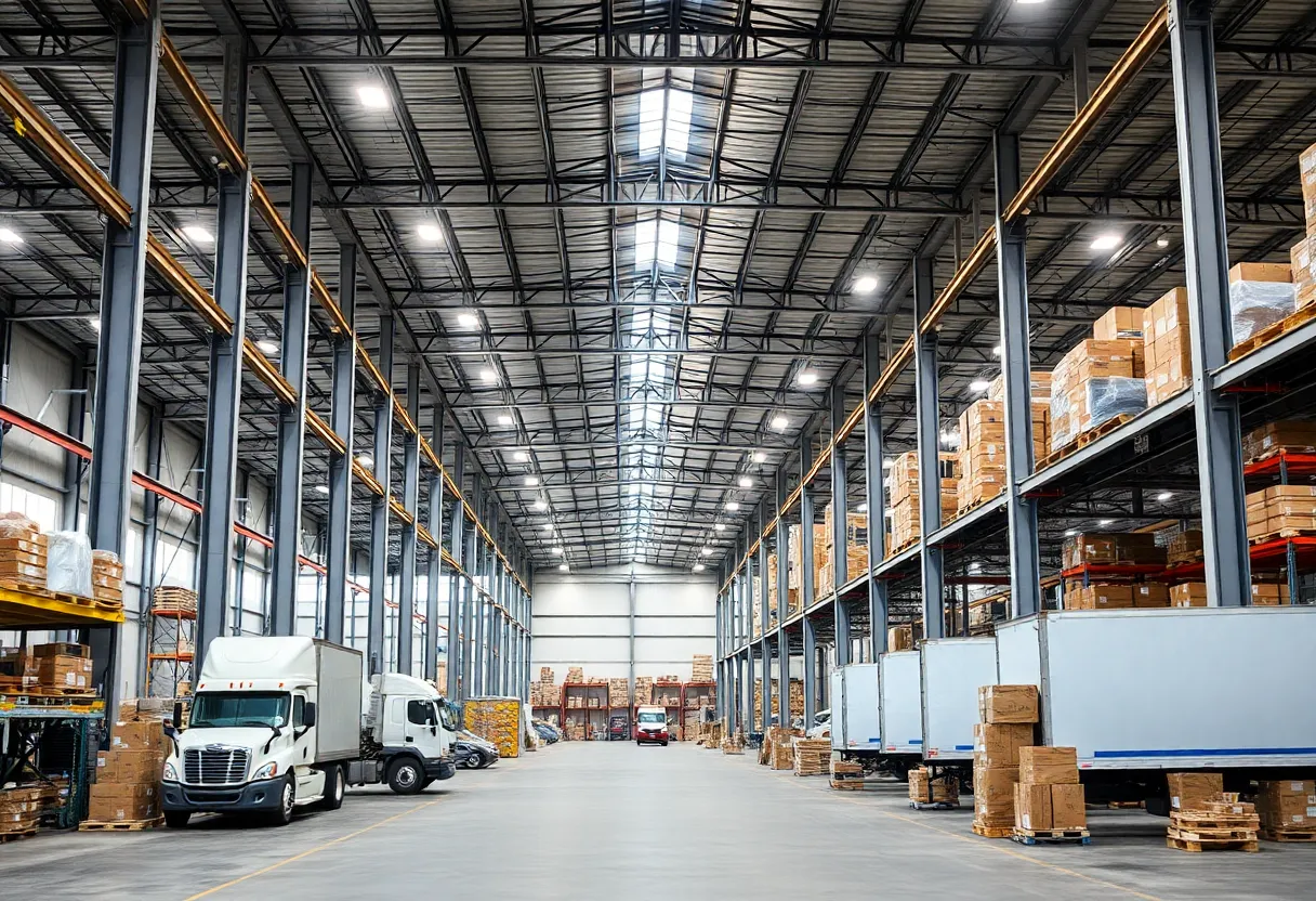 Modern industrial warehouse in Rhode Island